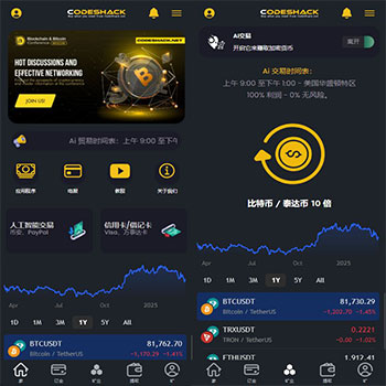 ai量化投资源码/海外版区块链理财交易所源码/ai交易源码