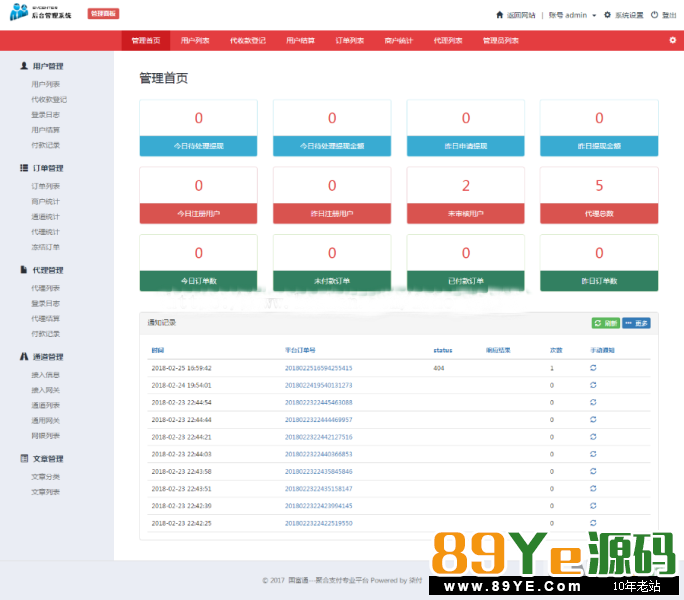 国富通三方支付网站源码 全套开源 可对接其他支付接口使用 代理制度完善 网站源码-第3张